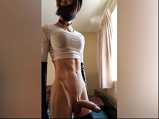 ASHEMALETUBE @ Big Dick With Thin Physique